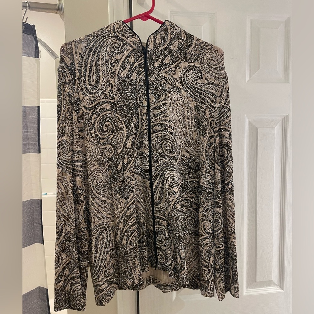 Alex Evenings Sparkly‎ Paisley Evening Jacket XL